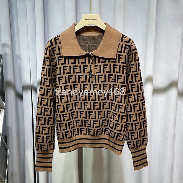 

women's knits & tees early spring sweater women's classic old flower fluffy three-dimensional letter polo collar coat, White