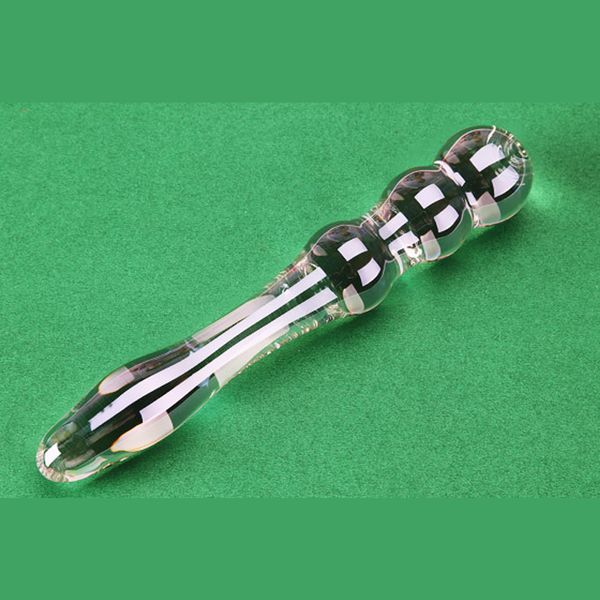 Manyjoy Double Ended Crystal Glass Dildo Penis Anal G Spot Simulator Massaggiatore realistico artificiale Giocattolo sexy per adulti Coppie lesbiche