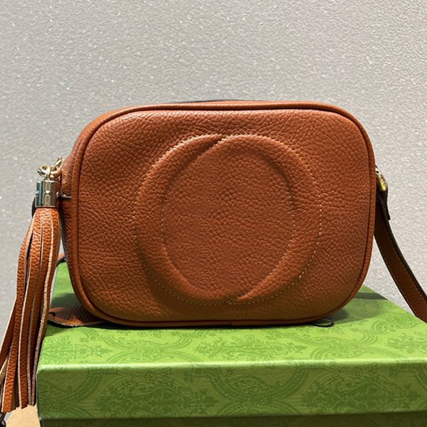 

lady crossbody bags classic soho disco camera bag handbags purse genuine leather zipper closure tassels fashion letters solid color wallets