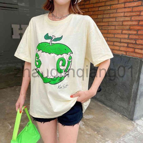 

designer gu t shirt vintage oversized sweat luxe fashion europe america summer cotton printed round neck men and women cc tshirt, White;black