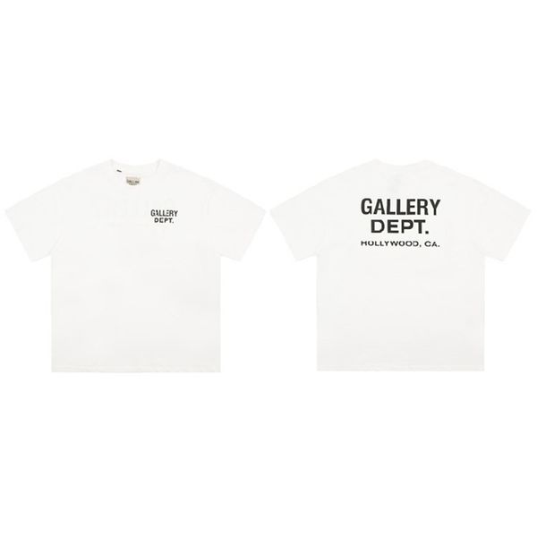 

2022 designer mens t-shirts gallerydept summer new galaxy lettered slogan printed mens womens loose casual short sleeve tshirt lil, White;black
