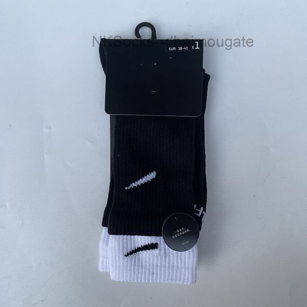 

men fashion classic socks hook brand color stitched men's women's long tube sports training sock street couple middle tubes luxury, Black