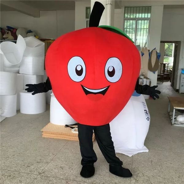 

performance friuts apple mascot costumes halloween fancy party dress cartoon character carnival xmas easter advertising birthday party costu, Red;yellow