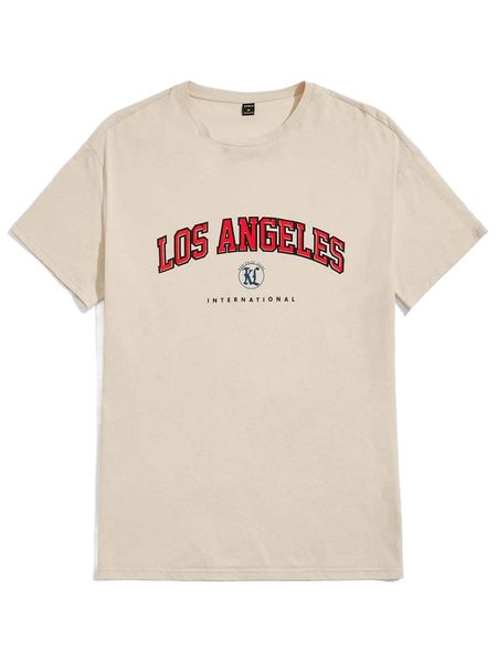 

men letter graphic crew neck tee f2xf#, White;black
