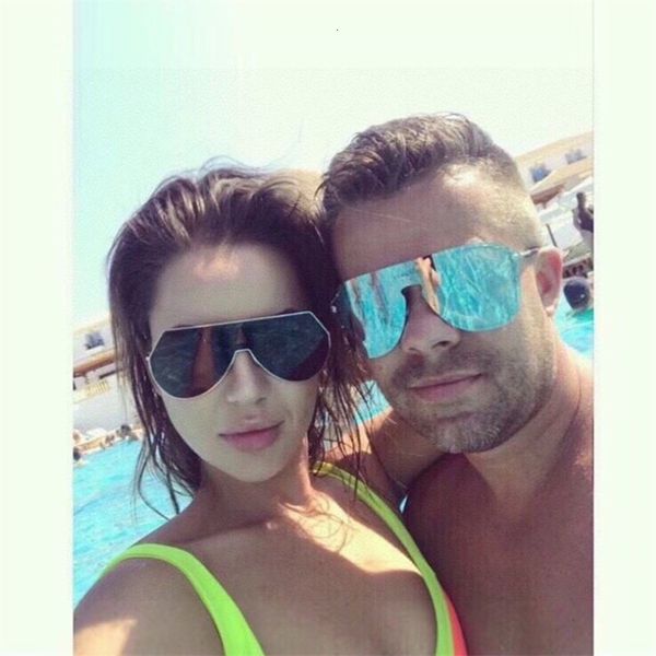 

sunglasses in fashion conjoined goggles men's driver's women's, White;black