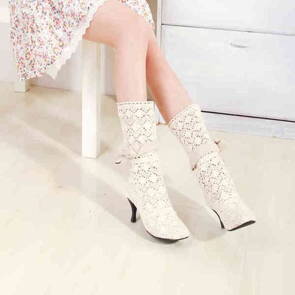 

shoes boots hollow breathable knit line mesh korean high summer women knee womens wq6z, Black
