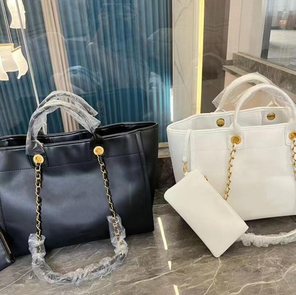 

designer bag new style fashion women shopping bag leather chain single-shoulder bags luxury large capacity leisure travel beach bag crossbod