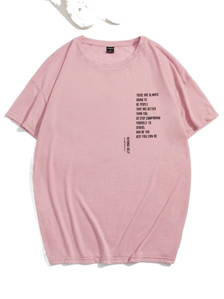 

men slogan graphic drop shoulder tee t4eq#, White;black