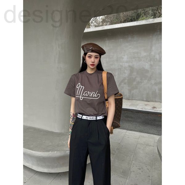 

women's t-shirt designer chaopai 22 early spring new letter embroidery three colors are available, which is very good to match with lad, White