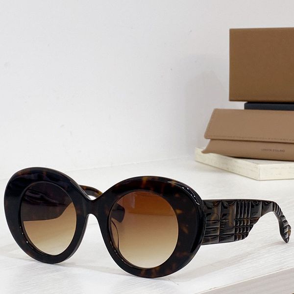 

womens vintage check oval frame sunglasses b4370 colour antique yellow women fashion style uv400 ladies famous brand eyewear 4370 turtle col, White;black