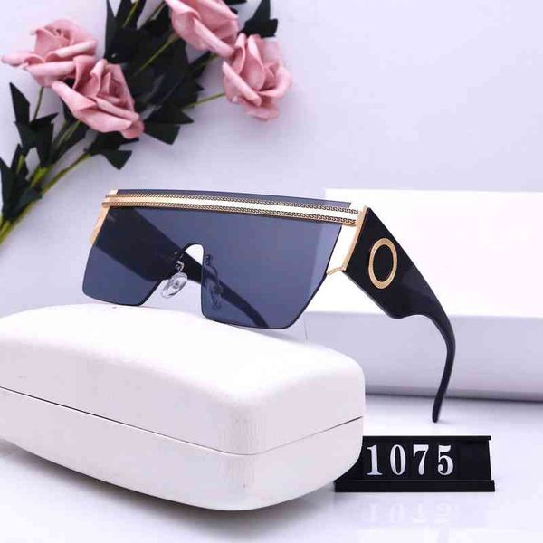 

overseas 2022 new sunglass men's and women's street shooting sunglass travel fashion glass 1075, White;black