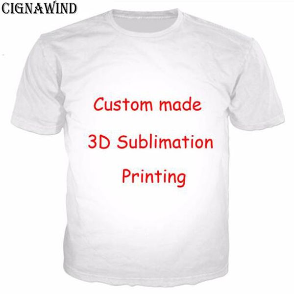 CIGNAWIND Benutzerdefinierte Harajuku Druck 3D T Shirts Sommer Kurzarm T-shirt Für männer frauen Drop Großhandel casual Tops 220704
