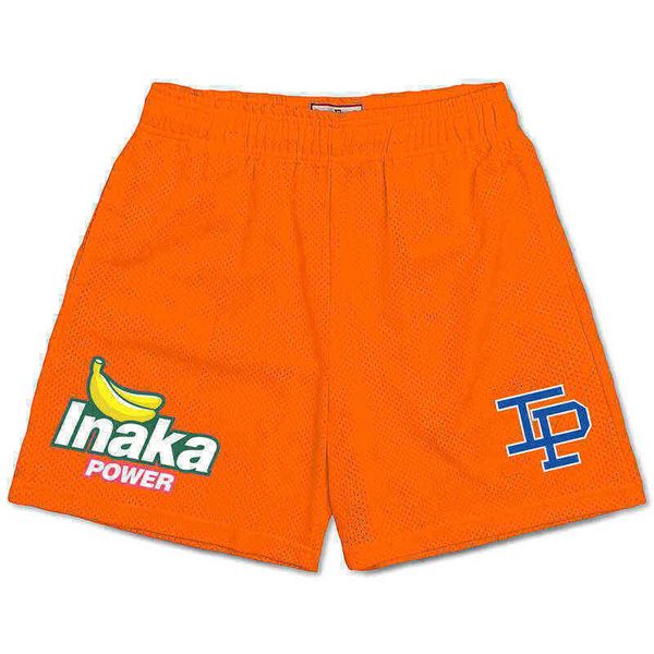 

2022 new men shorts inaka power banana ip mesh sports men's basketball training breathable gym workout women's casual sweet trend, White;black