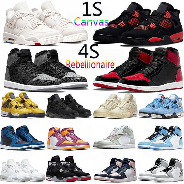 

with box jumpman 4 4s basketball shoes men women canvas red thunder black cat tour yellow jordens 1 1s rebellionaire bred patent brotherhood