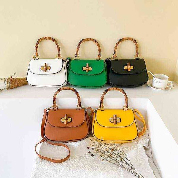 

50% off 2022 new designer bags bamboo fashion women's handbag simple temperament one shoulder messenger ba