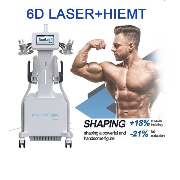 6D Lipolaser Machine Машина Hiemt Body Sculpting косметическое оборудование EMS Электромагнитное мышечное здание Потеря жира 635 нм Lipo Laser Slim Device