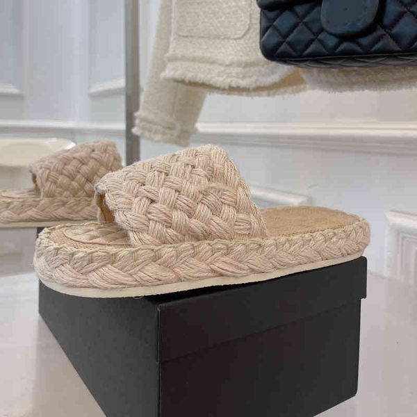 

dress shoes women shoes hemp platform slippers leisure beach holiday outside espadrilles summer roman slides designer, Black