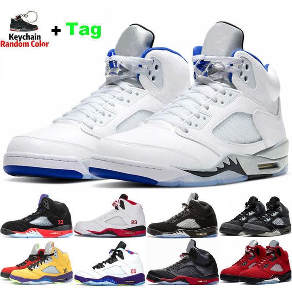 

men basketball shoes jumpman 5 mens 5s sail outdoor sports trainer sneakers size 40-47, Black