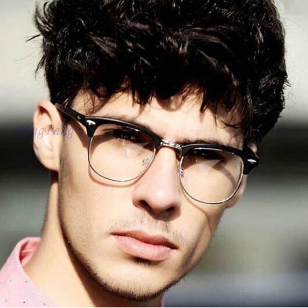 Óculos de sol 2022 Anti Blue Light Blocking Glasses Masculino Black Square Eye Frames Para Mulheres Miopia Óptica Nerd Computador Falso