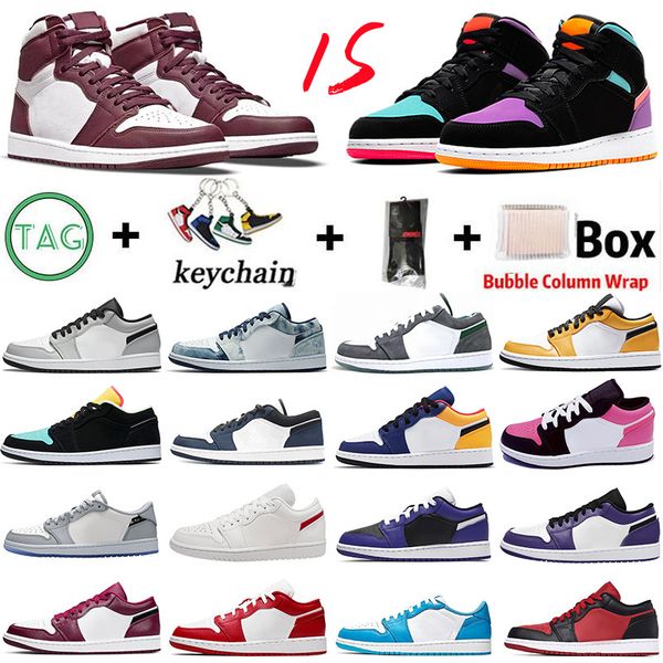 

1s lu mens basketball low help shoes chicago grey fog yellow toe rebellionaire bred patent dark mocha marina blue obsidian shadow men women