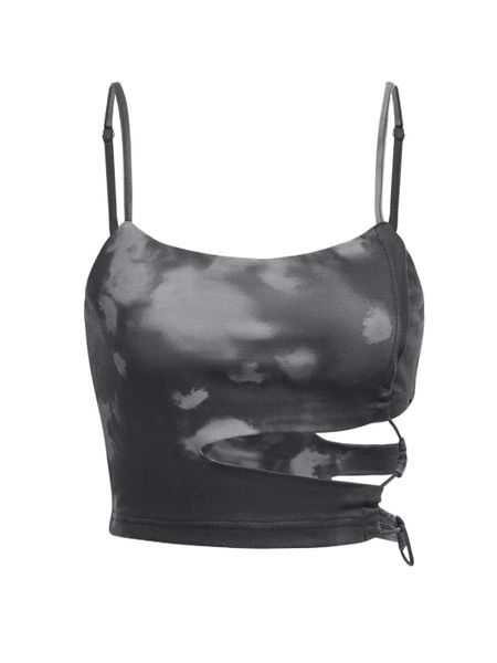 

tie dye cut out crop cami g9f3#, White