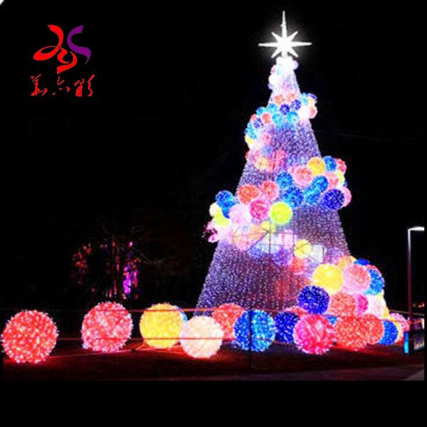 

outdoor ornament 3d giant glitter decorations outdoor lighting led christmas tree motif light