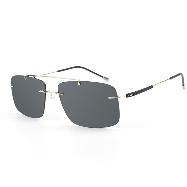 Модельер спортивные солнцезащитные очки для мужчин женщины Tr90 Rimless Frame для бега на рыбалку для гольф -серфинга Прямоугольный поляризованный титан безрадос.