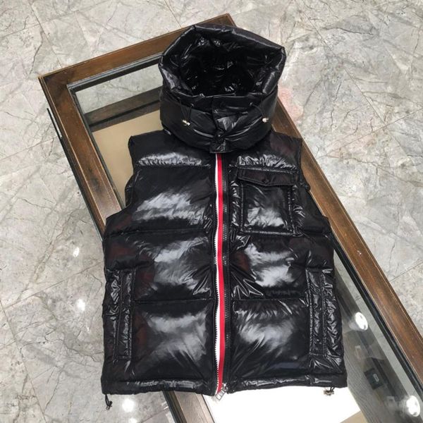 

autumn and winter mens designer jackets hooded slim black goose face down vest warm casual down vest size s-2xl254r, Black;brown