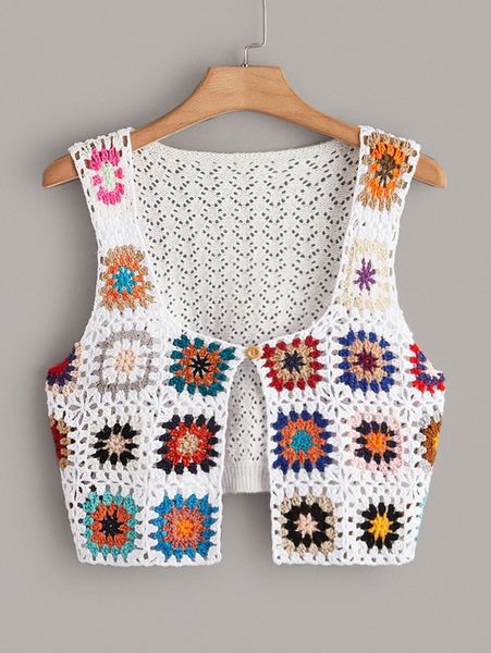 

plus geo pattern pointelle knit vest cardigan g6rw#, Black