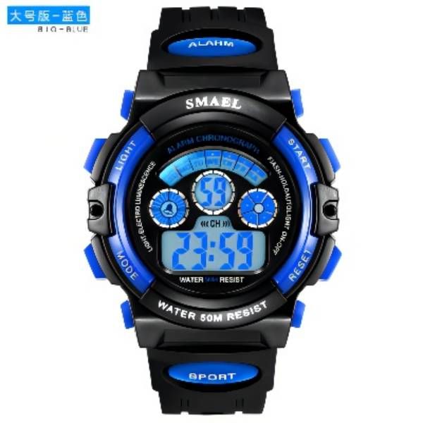 CWP Smael Kids Boys Boys Quartz Bilekleri Öğrenci Spor 50m Su Geçirmez Alarm Saat 0508 Çocuk Led Dijital A5