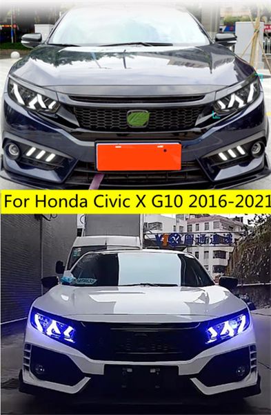 luci abbaglianti car styling per Honda Civic X G10 faro LED 16-21 DRL indicatori di direzione luce da corsa