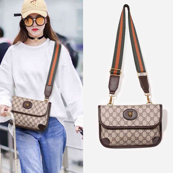 

cowhide 2022 new bag women's sling shoulder versatile chest diagonal envelope small square purse