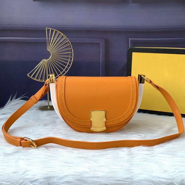 

fashion luxury women bag designer fresh handbags women's tote messenger shopping wallet purses miss half round shoulder bags size 21cm