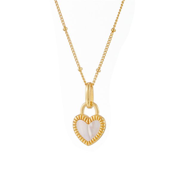 

woman simple heart necklaces black love heart forever pendant necklace for women wedding party jewelry, Silver