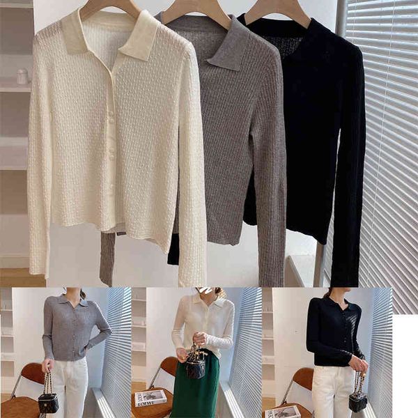 

women's sweaters p100150 early spring wool 30 knitted polo neck cardigan women, White;black