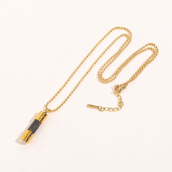 

luxury design necklace faux leather 18k gold plated stainless steel fashion womens necklaces choker chain pendant wedding jewelry accessorie, Silver