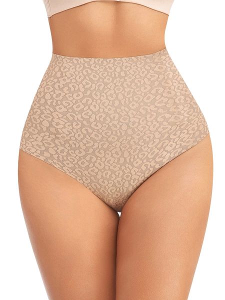 

leopard thong shapewear bottom e4xs#, Black;red
