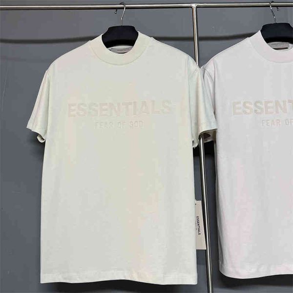 

50% discount bags2022ss god essentials fear of exhibition limited letter short sleeve high street t-shirt fashion, White;black