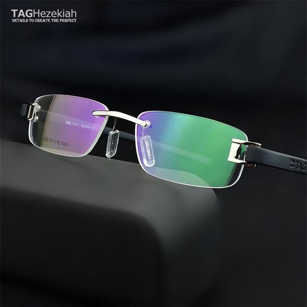 

frameless glasses frame men tag brand eye s myopia computer optical ultralight movet spectacles 220225268z, Silver