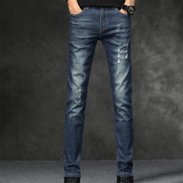 

discount men jeans on men fashion long trousers lj200903, Blue