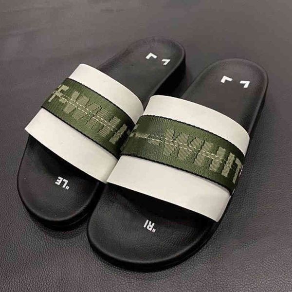 

men's women's luxury offs sandals fashion letter ribbon printing slippers couples beach men outside home slipper female classic br, Black