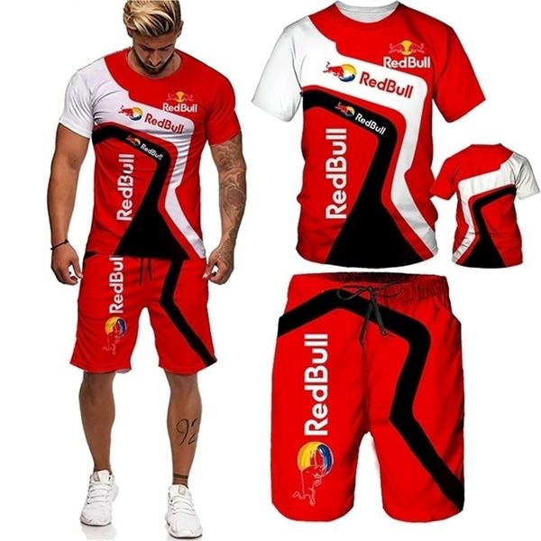 

3d printed oversized t shirt shorts set for men sports jersey punk suit novelty comfortable breathable leisure clothes 220613gx, Gray