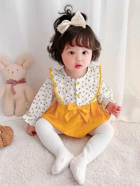 

peninsula baby girl's small broken flower front bow vest she, Blue