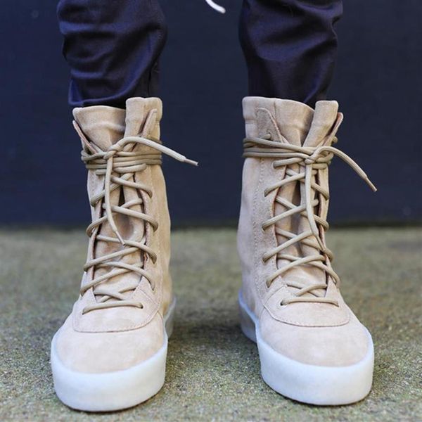 

desert boots western winter men military crepe boots lace up flat casual combat ankle boot shoes1916, Black