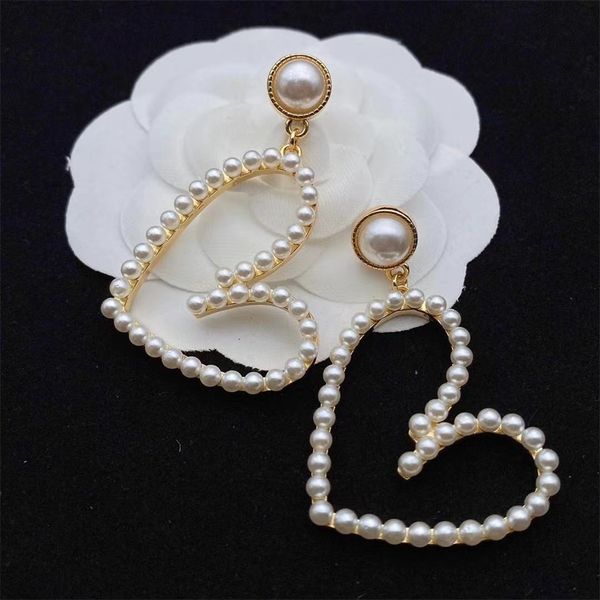 

84% off factory storesilver needle earrings female new love net red tassel pearl earrings, Golden