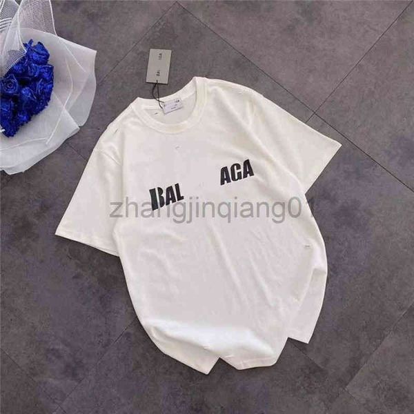 

designer balanciagas t shirt mens woman vintage oversized luxe fashion brand paris spring and summer alphabet printed cotton loose casual ba, White;black