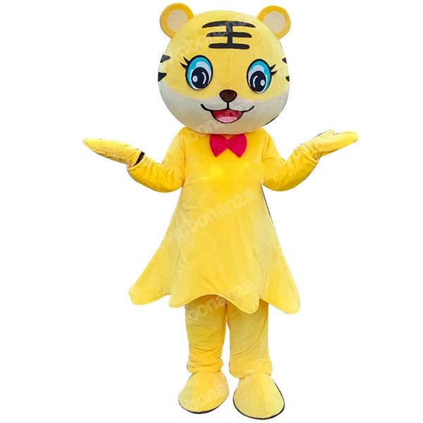 

halloween tiger mascot costumes cartoon mascot apparel performance carnival size promotional advertising clothings, Red;yellow