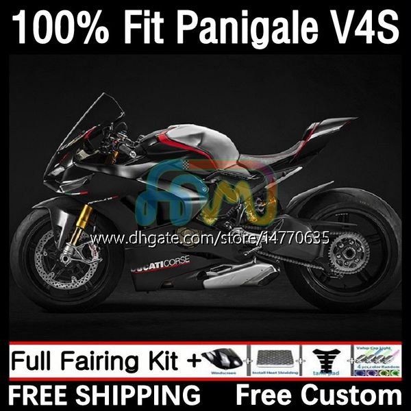 OEM-Karosserie für DUCATI Panigale V 4 V4 S R V4S V4R 2018 2019 2020 2021 Body Kit 1DH.13 Street Fighter V4-S V4-R 18-21 V-4S V-4R 18 19 20 21 Spritzgussverkleidung Glänzend schwarz