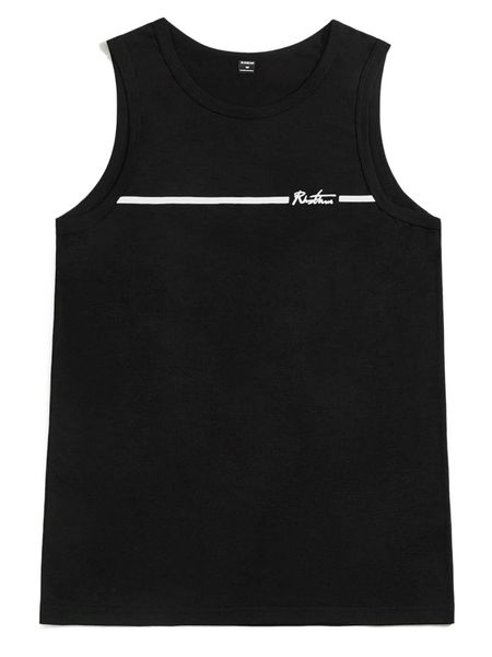 

men letter graphic tank s8qc#, White;black