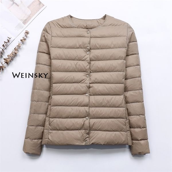 

spring autumn women ultralight thin down jacket white duck down jackets warm winter coat parka female portable outwear 220801, Black